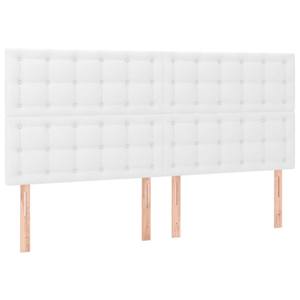Okvir za krevet s uzglavljem bijeli 180x200 cm od umjetne kože