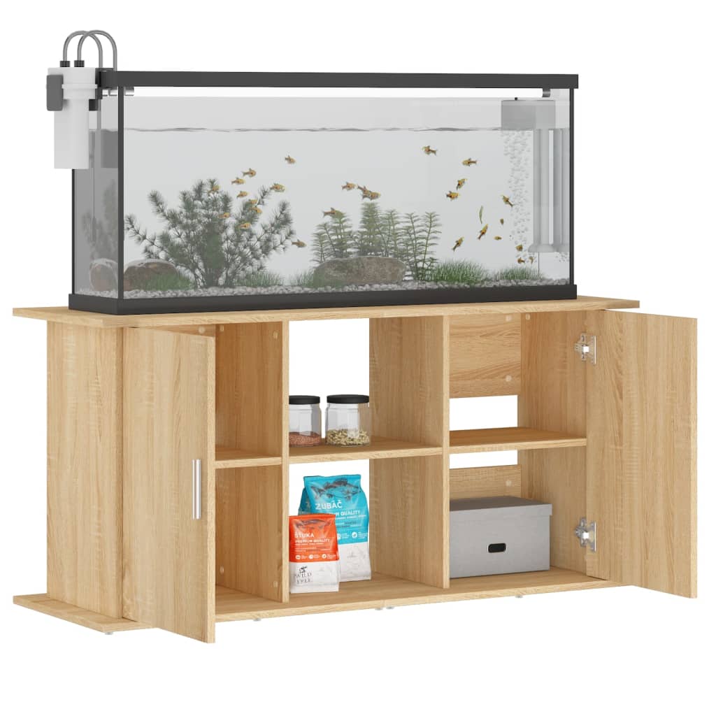 Stalak za akvarij Sonoma hrast 121x41x58 cm Konstruirano drvo