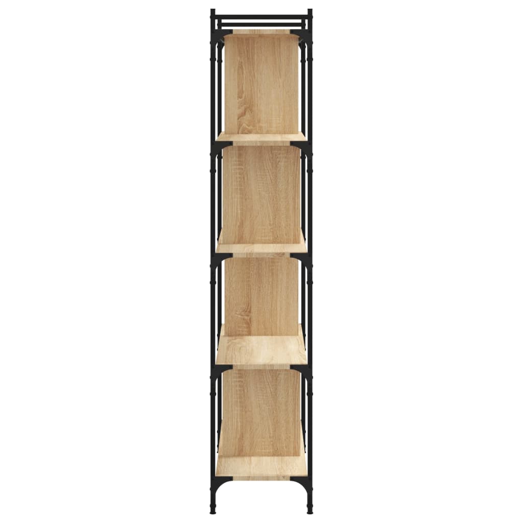 Regal za knjige s 5 razina boja hrasta 76 x 32 x 158 cm drveni