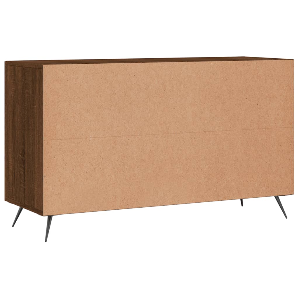 Komoda smeđa boja hrasta 100 x 36 x 60 cm od konstruiranog drva