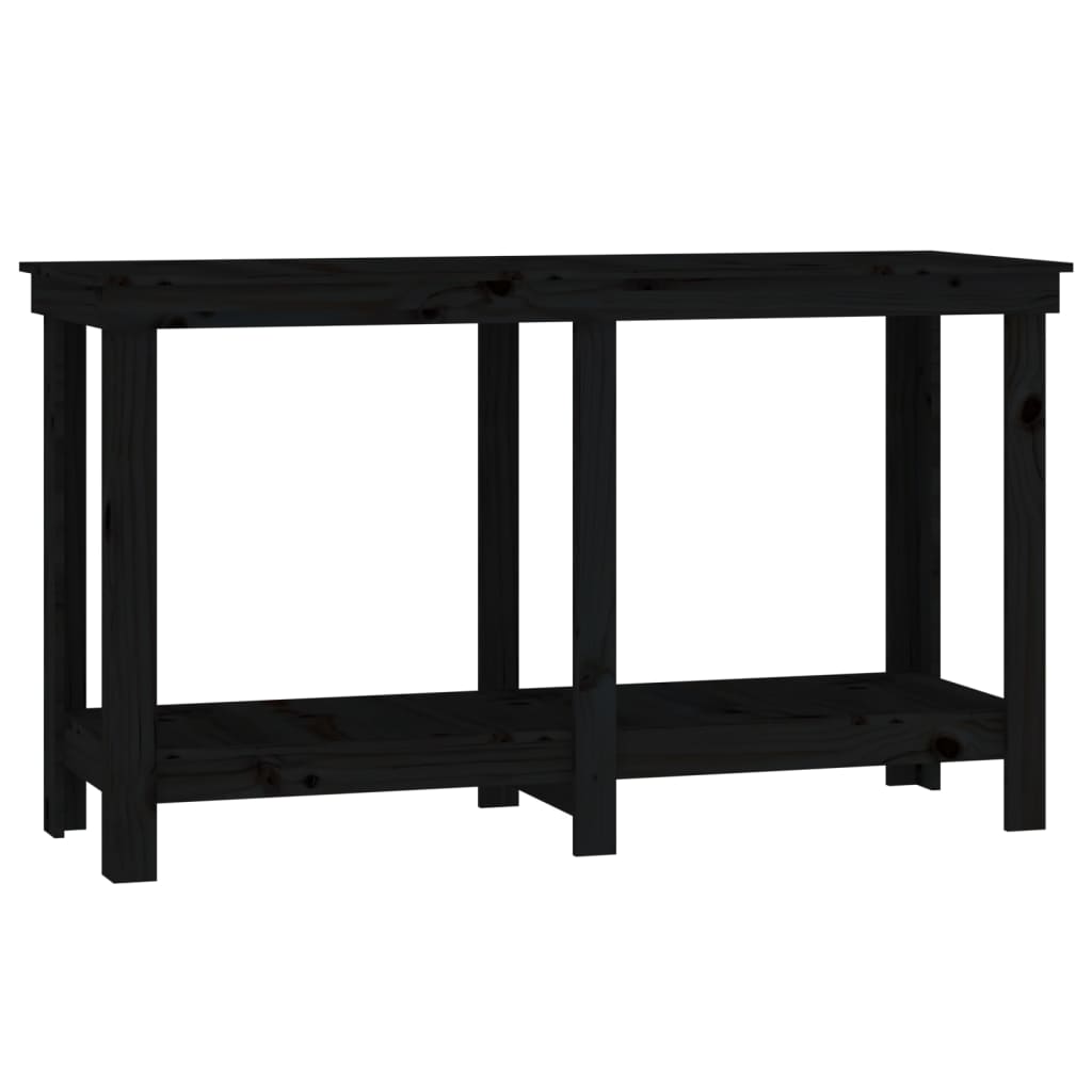 Radni stol Crna 140x50x80 cm od masivne borovine