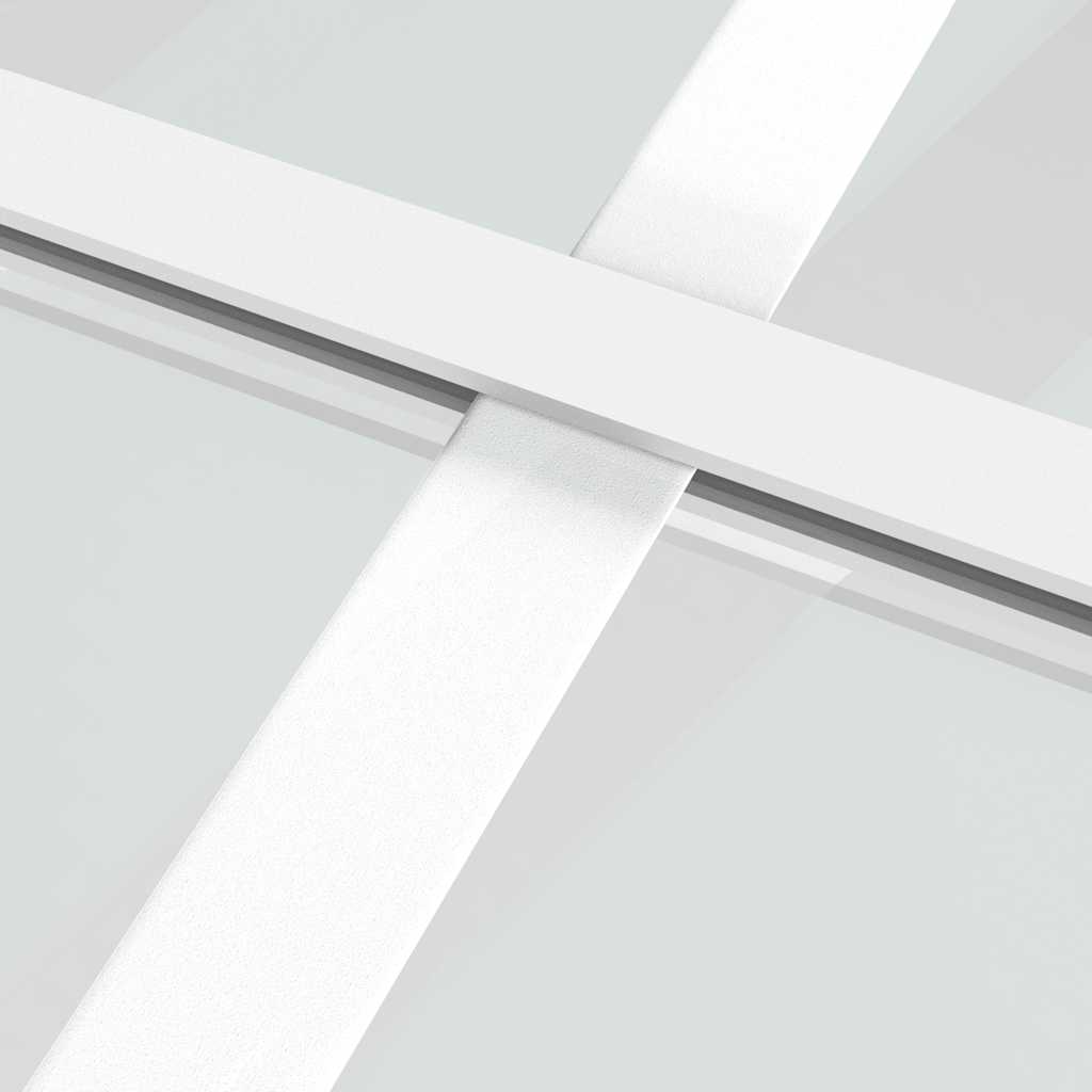Unutarnja vrata 76 x 201,5 cm Bijela od ESG stakla i aluminija