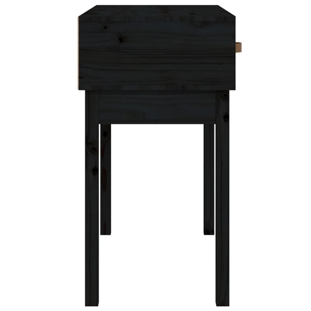 Konzolni stol crni 76,5x40x75 cm od masivne borovine