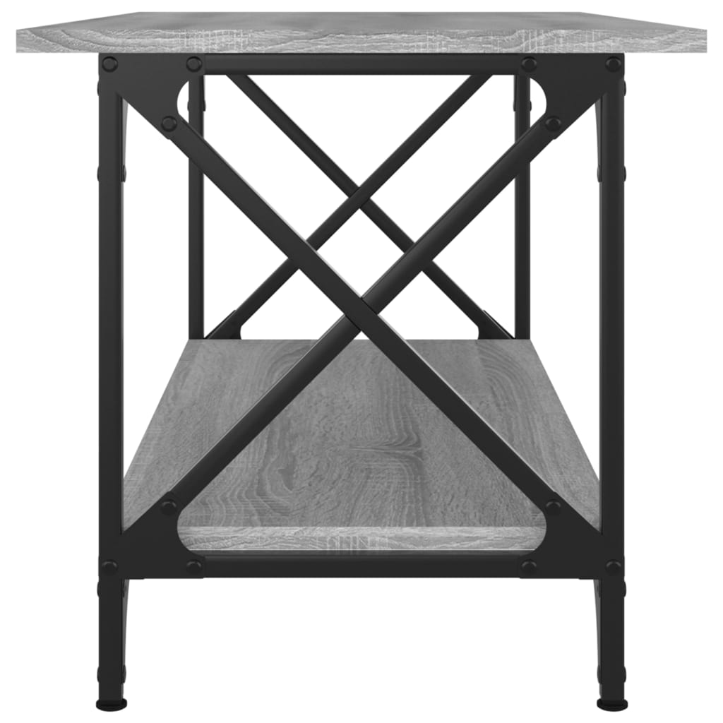 Stolić za kavu sonoma sivi 80x45x45 cm od drva i željeza