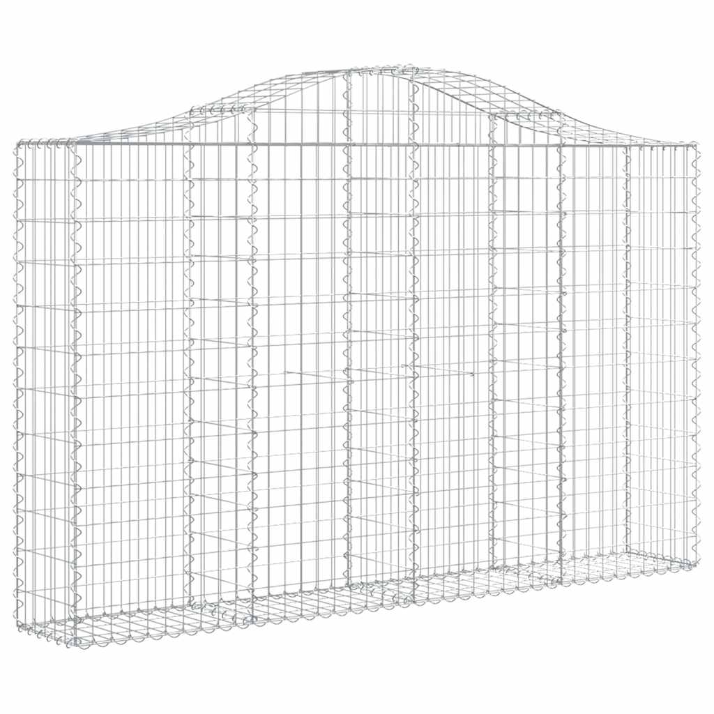 Lučne gabionske košare 2 kom 200x30x120/140cm pocinčano željezo