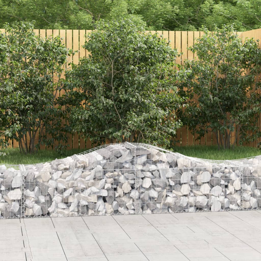 Lučne gabionske košare 9 kom 200x50x40/60 cm pocinčano željezo