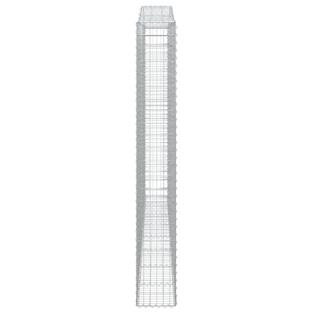 Lučne gabionske košare 2 kom 400x30x220/240cm pocinčano željezo
