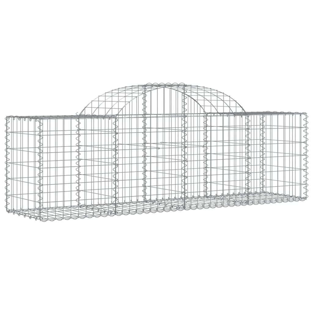 Lučne gabionske košare 5 kom 200x50x60/80 cm pocinčano željezo