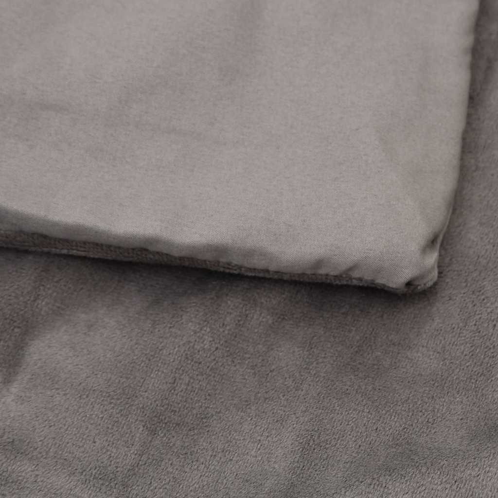 Teška deka s navlakom siva 150 x 200 cm 7 kg od tkanine