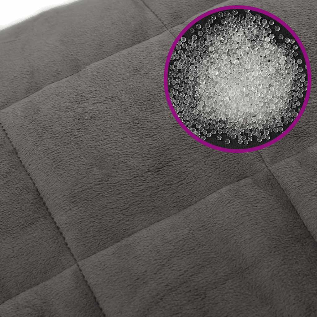 Teška deka s navlakom siva 150 x 200 cm 7 kg od tkanine