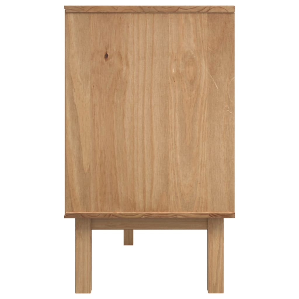 Komoda OTTA smeđe-siva 114 x 43 x 73,5 cm od masivne borovine