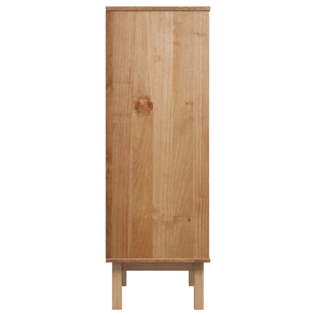 Visoka komoda OTTA smeđe-siva 85x43x125 cm od masivne borovine