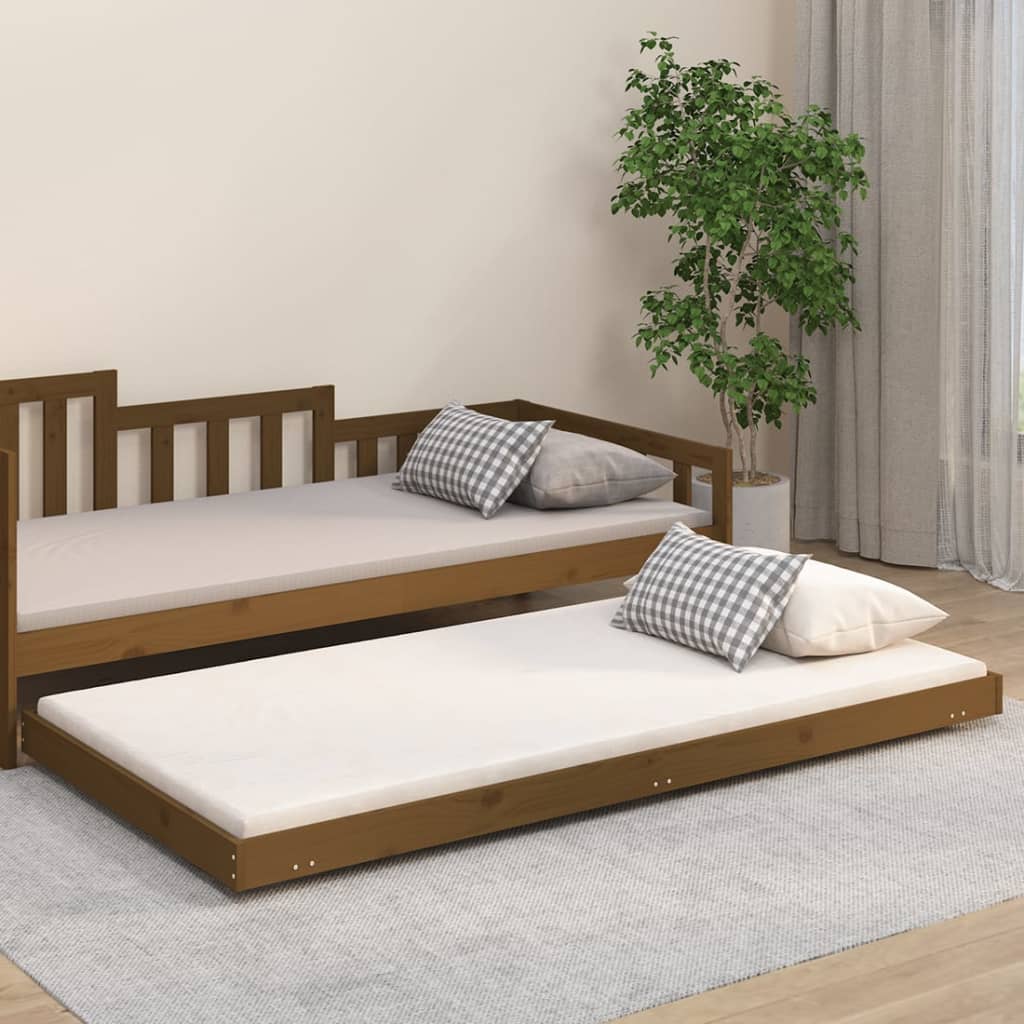 Okvir za krevet smeđa boja meda 80 x 200 cm od masivne borovine