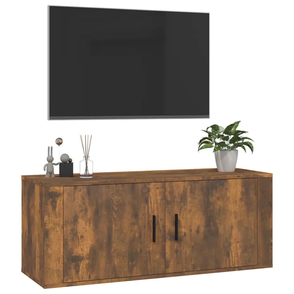 Zidni TV ormarić Boja dimljenog hrasta 100 x 34,5 x 40 cm