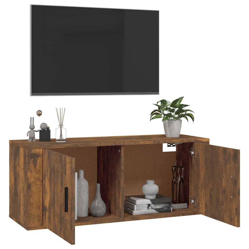 Zidni TV ormarić Boja dimljenog hrasta 100 x 34,5 x 40 cm