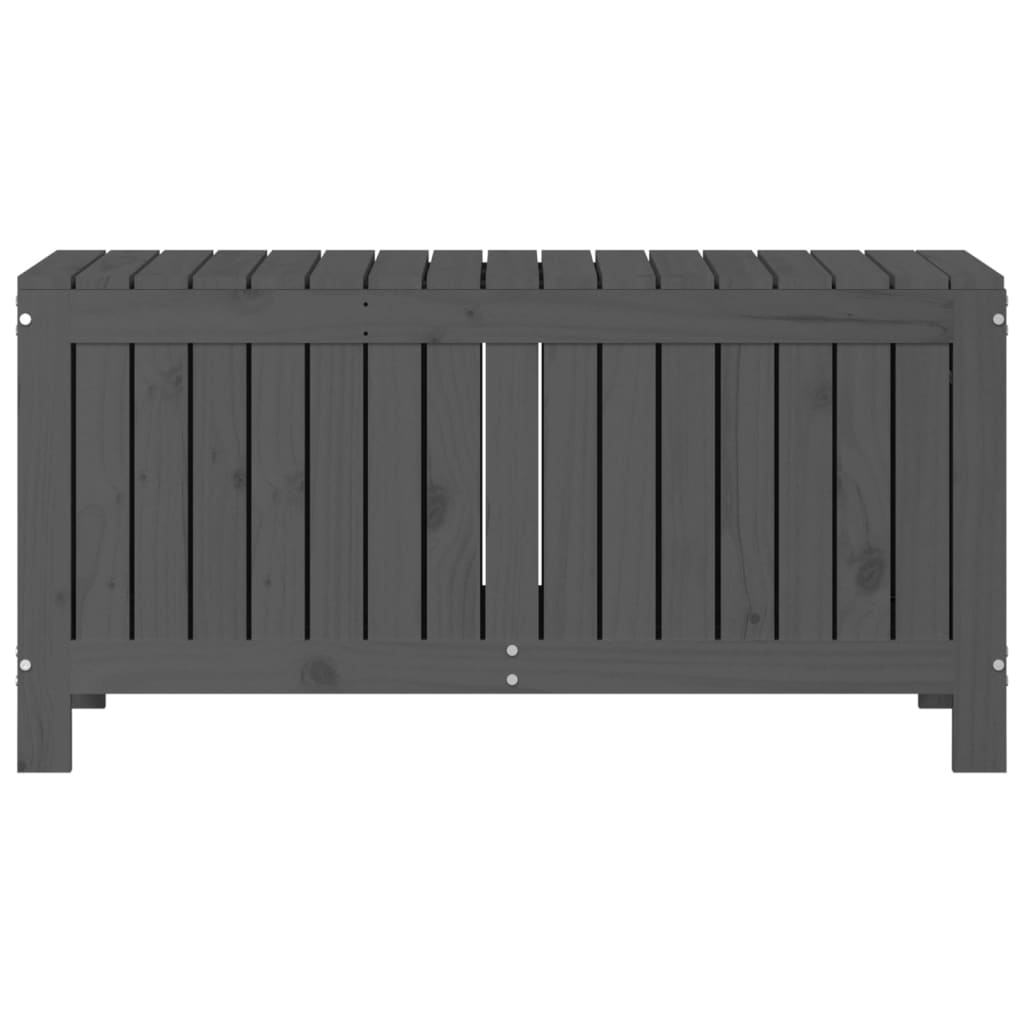 Vrtna kutija za pohranu siva 108x42,5x54 cm od masivne borovine