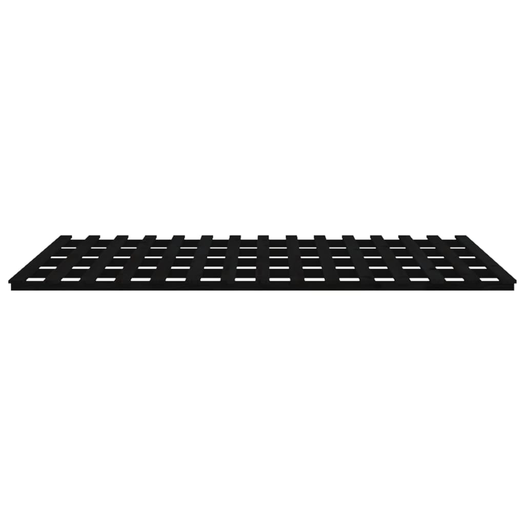 Okvir za krevet crni 200 x 200 cm od masivne borovine