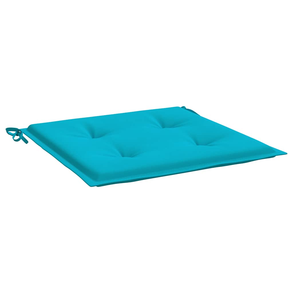 Jastuci za vrtne stolice 2 kom tirkizni 50x50x4 cm od tkanine
