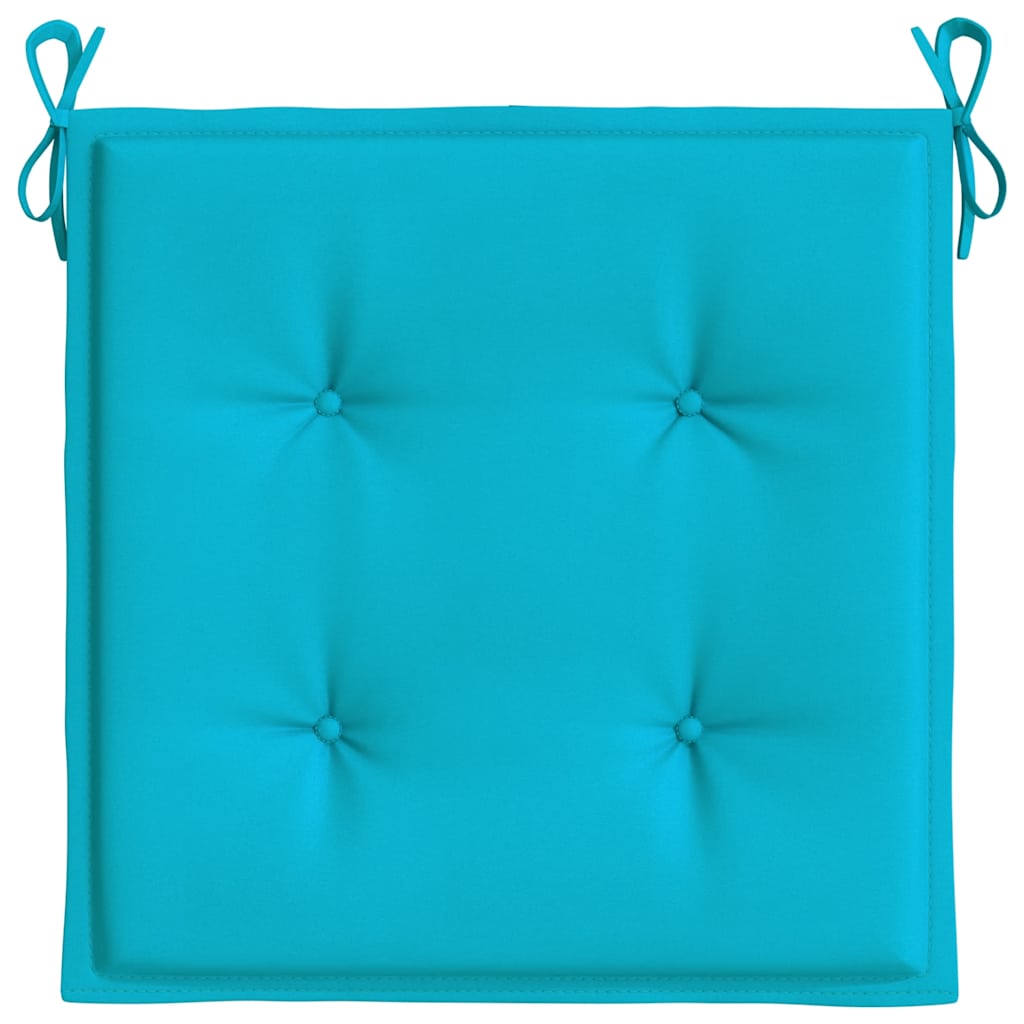 Jastuci za vrtne stolice 2 kom tirkizni 50x50x4 cm od tkanine
