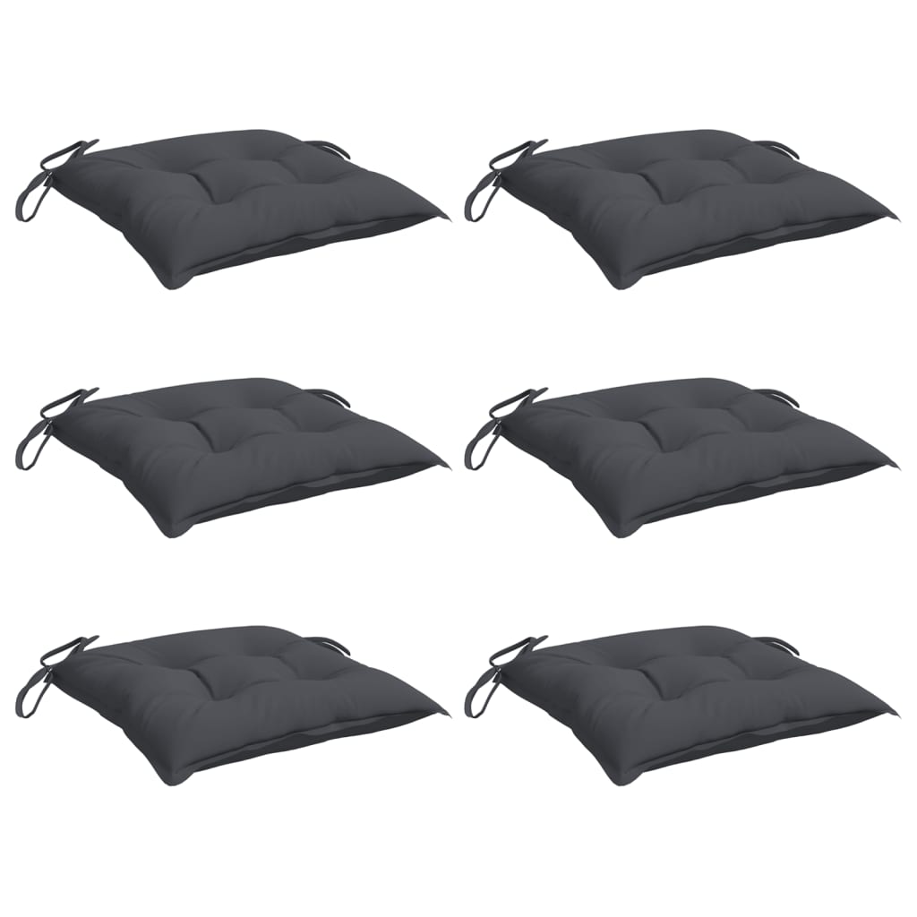 Jastuci za stolice 6 kom antracit 40x40x7 cm od tkanine Oxford