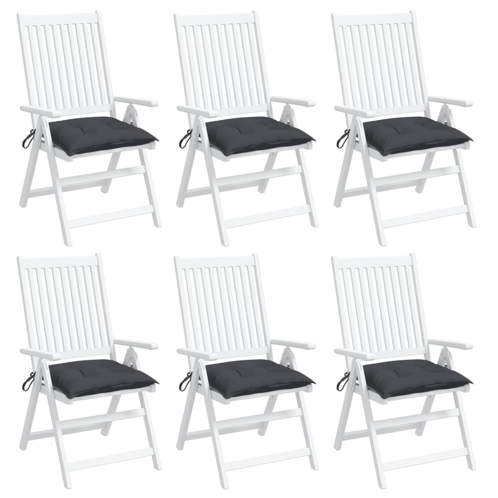 Jastuci za stolice 6 kom antracit 40x40x7 cm od tkanine Oxford