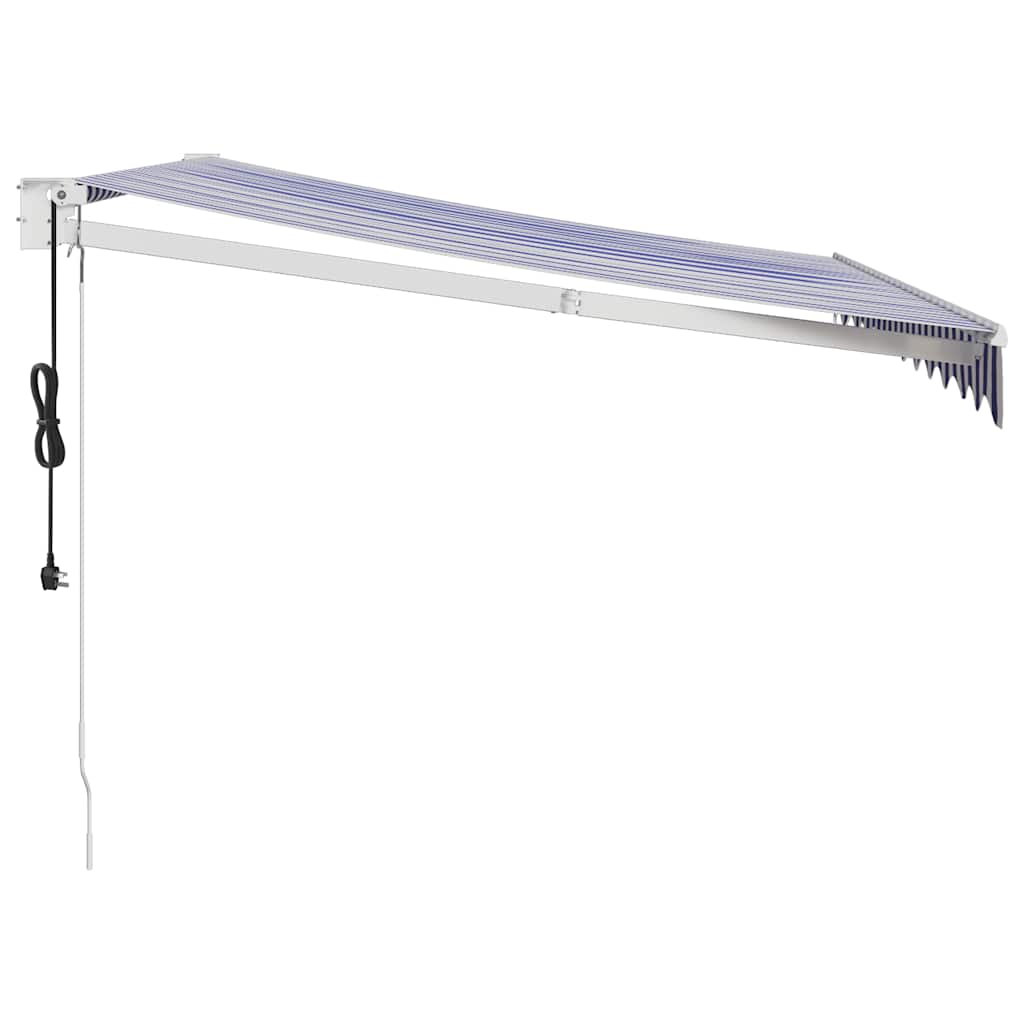 Automatska tenda na uvlačenje plavo-bijela 3,5 x 2,5 m