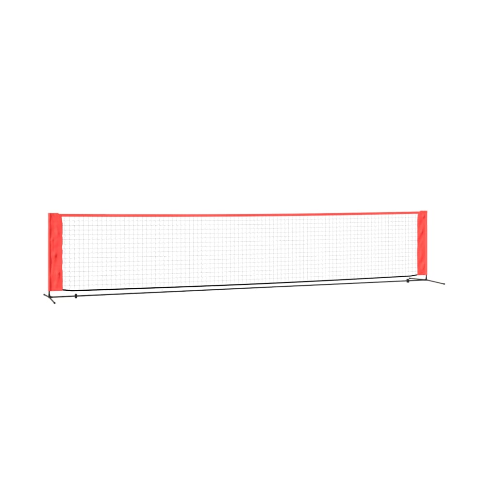 Teniska mreža crno-crvena 500x100x87 cm od poliestera