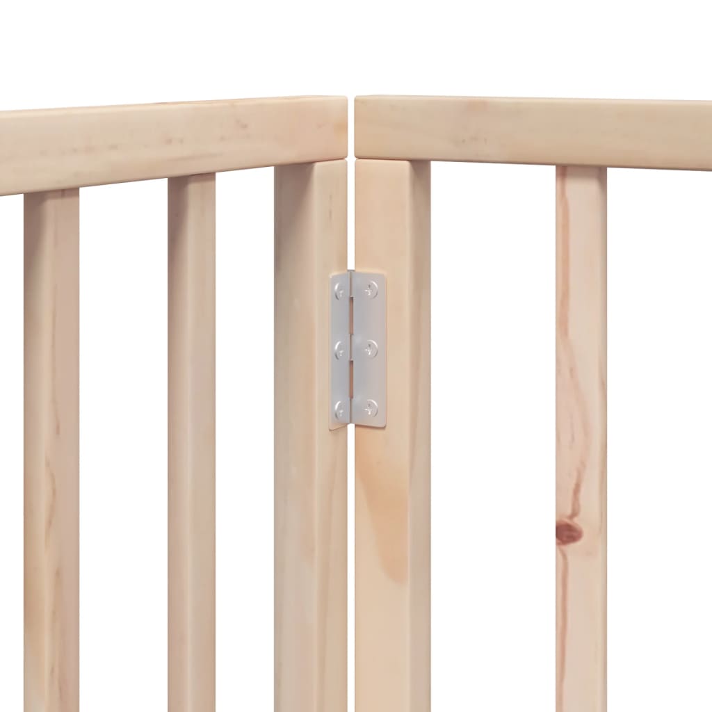 Vrata za pse s vratima sklopiva 4 panela 320 cm drvo topole