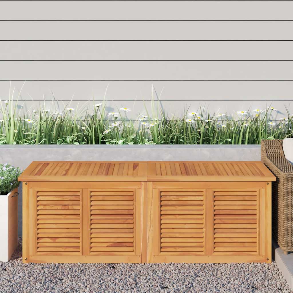 Vrtna kutija za pohranu s vrećom 150x50x55 cm masivna tikovina