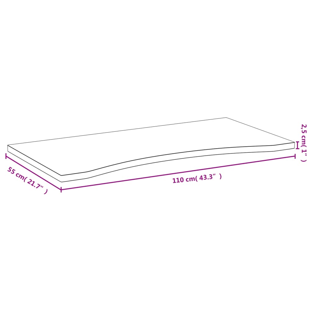Ploča za radni stol 110 x 55 x 2,5 cm od bambusa