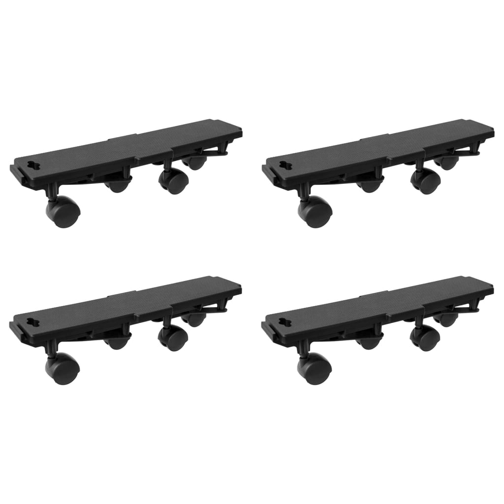 Kolica s 4 kotača 4 kom crna od polipropilena 170 kg
