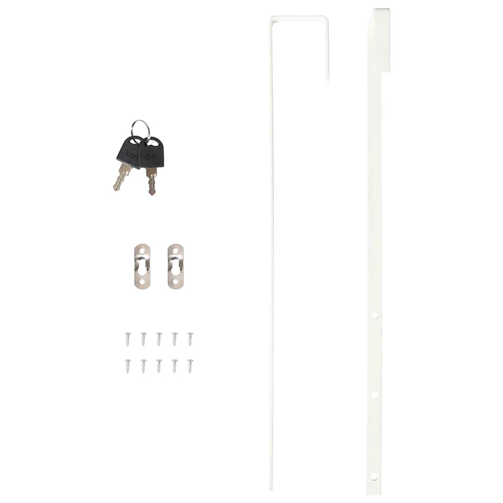 Zidni ormarić za nakit s ogledalom bijeli 30 x 8,5 x 106 cm