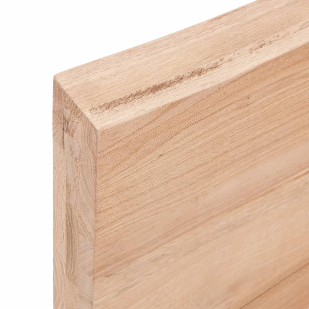 Zidna polica svjetlosmeđa 100x40x(2-6) cm obrađena hrastovina