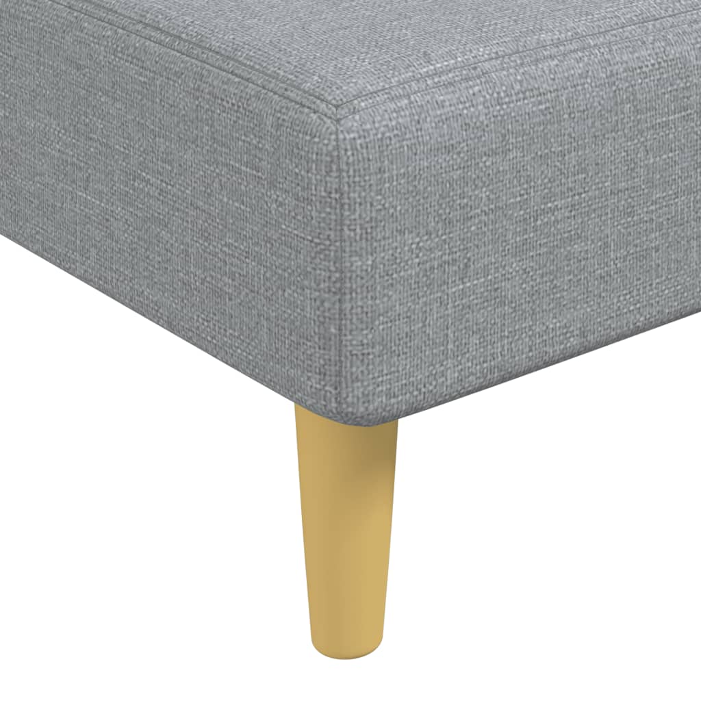 Kutna garnitura na razvlačenje svjetlosiva 279x140x70cm tkanina