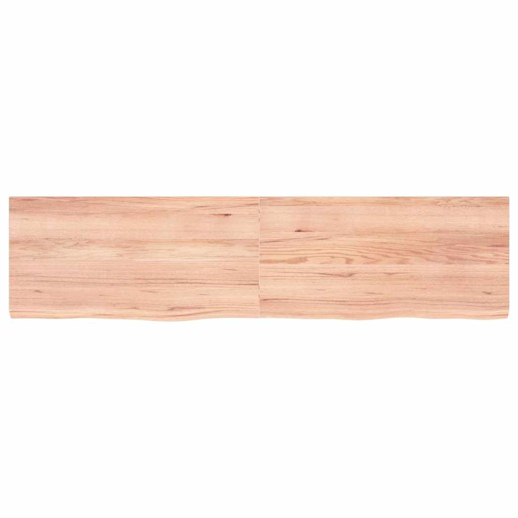 Kupaonska radna ploča svjetlosmeđa 160x40x(2-4) cm masivno drvo