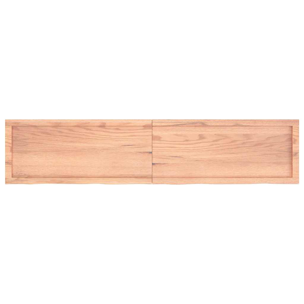 Kupaonska radna ploča svjetlosmeđa 180x40x(2-4) cm masivno drvo