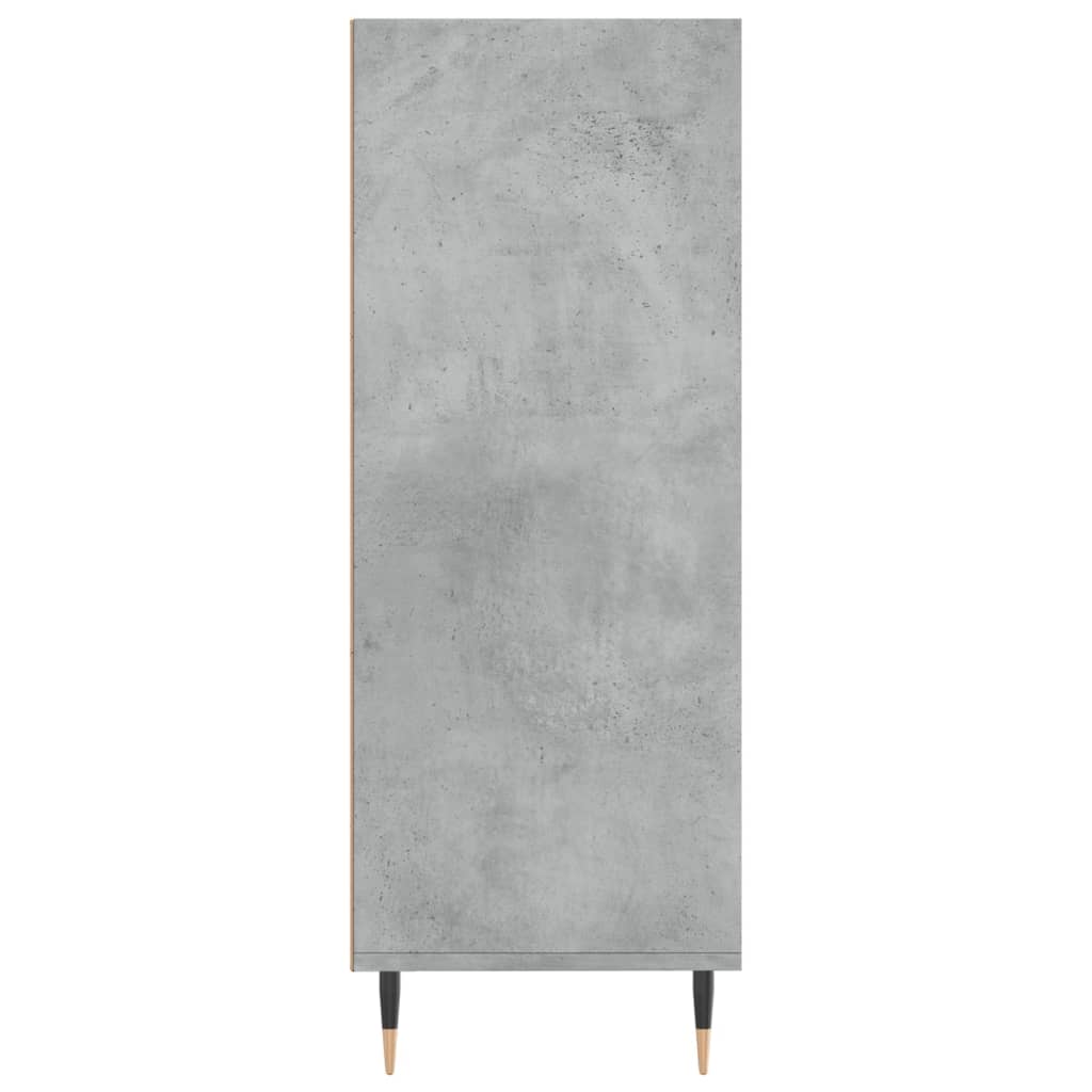 Regal za knjige boja betona 69,5x32,5x90 cm konstruirano drvo