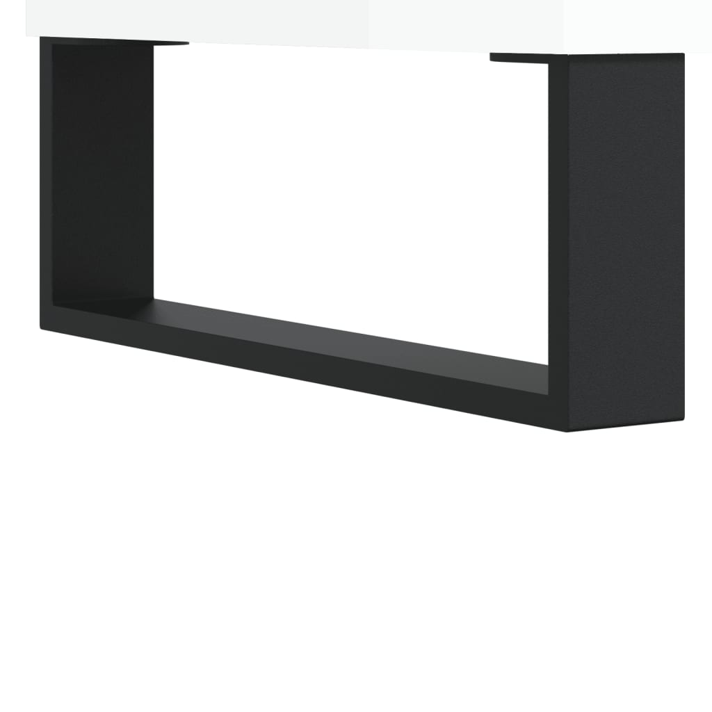 Ormarić s policama sjajni bijeli 69,5 x 32,5 x 90 cm drveni