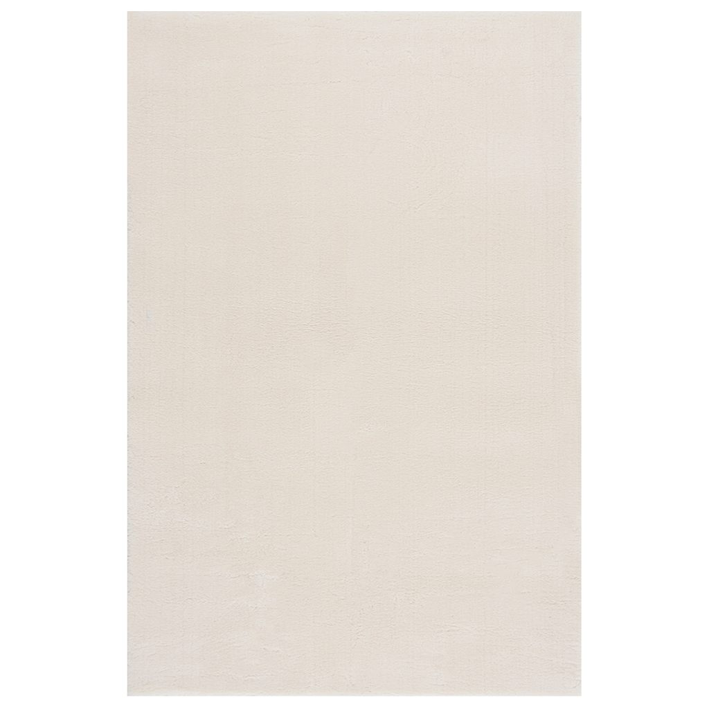 Čupavi tepih krem bijele boje 240x340 cm poliester