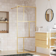 Stijenka za walk-in tuš s prozirnim staklom ESG zlatna 80x195cm