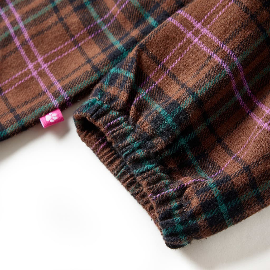 Dječja haljina dugih rukava boja konjaka 116