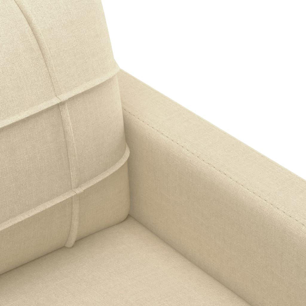4-dijelni set sofa s jastucima krem od tkanine