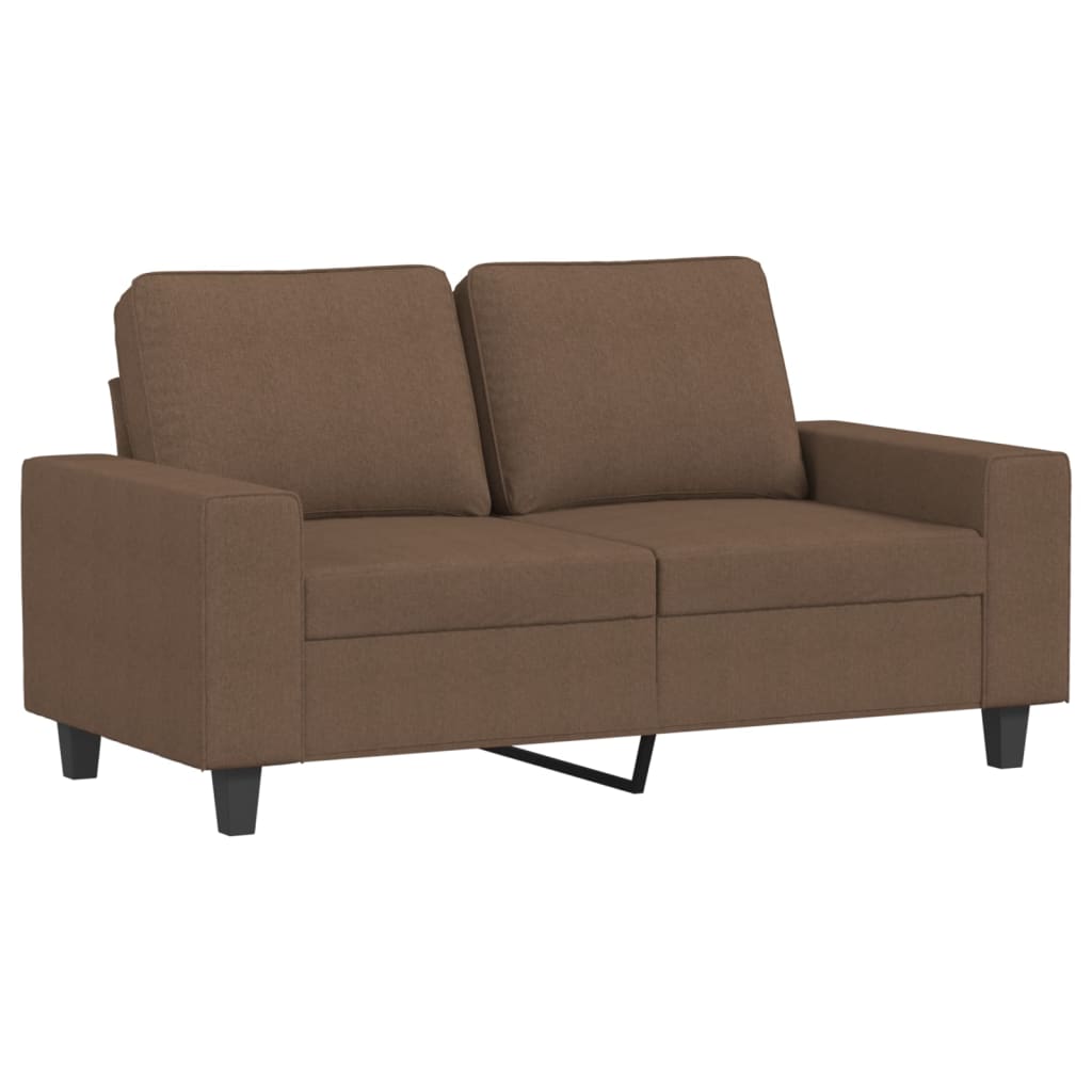 2-dijelni set sofa smeđi od tkanine Smeđa