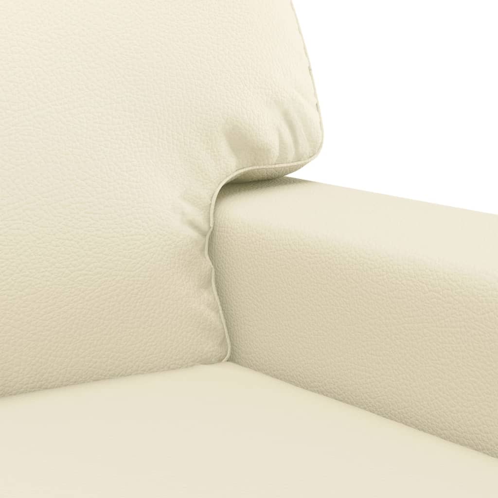2-dijelni set sofa krem od umjetne kože