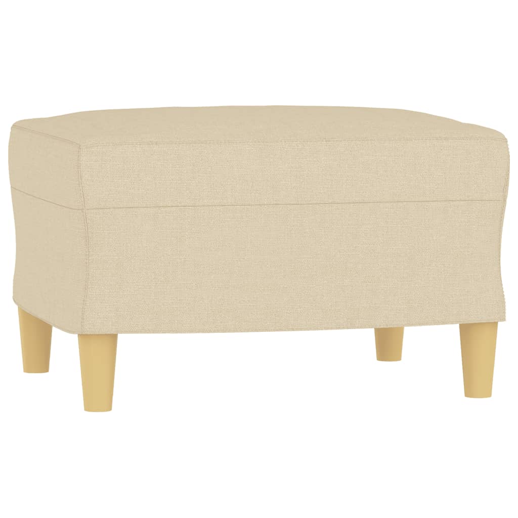 4-dijelni set sofa s jastucima krem od tkanine