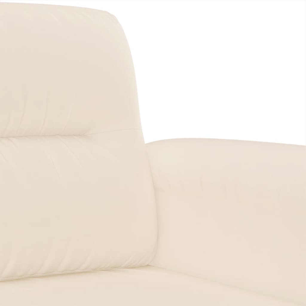 3-dijelni set sofa s jastucima bež od mikrovlakana
