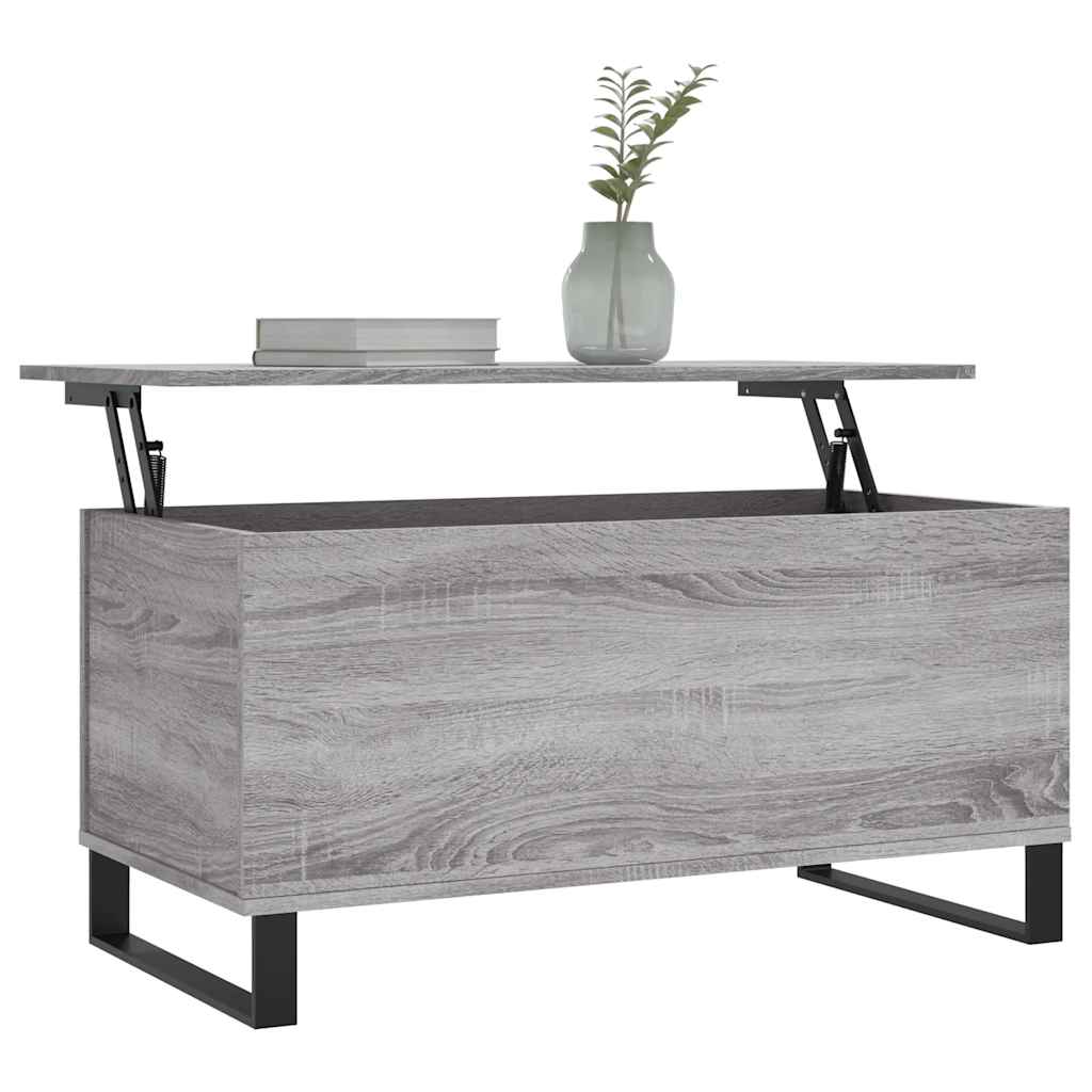 Stolić za kavu siva boja hrasta 90x44,5x45 cm konstruirano drvo