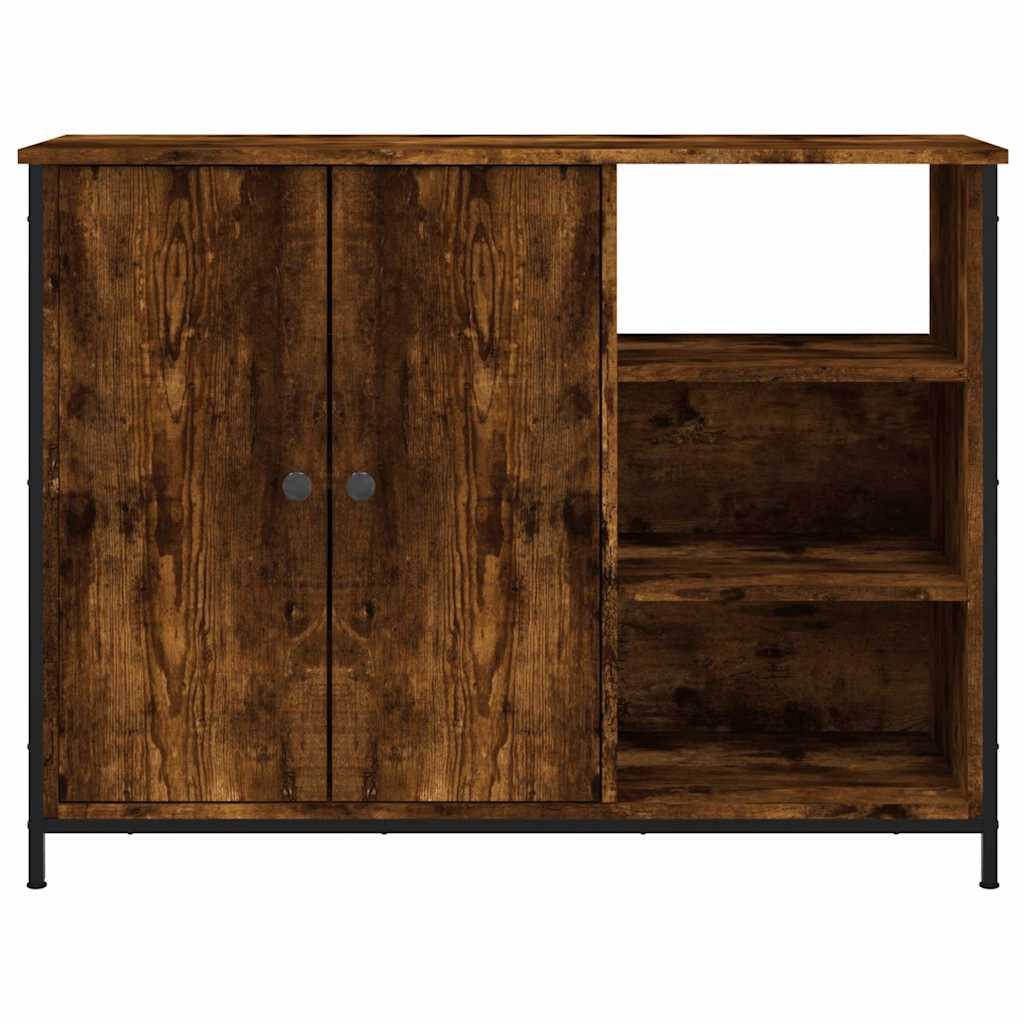 Komoda boja dimljenog hrasta 100 x 33 x 75 cm konstruirano drvo