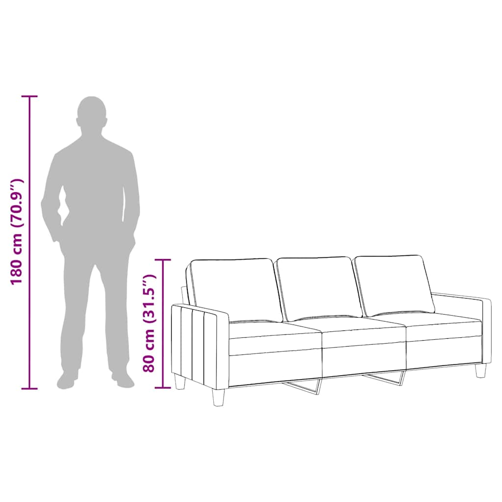 Trosjed od tkanine krem 180 cm