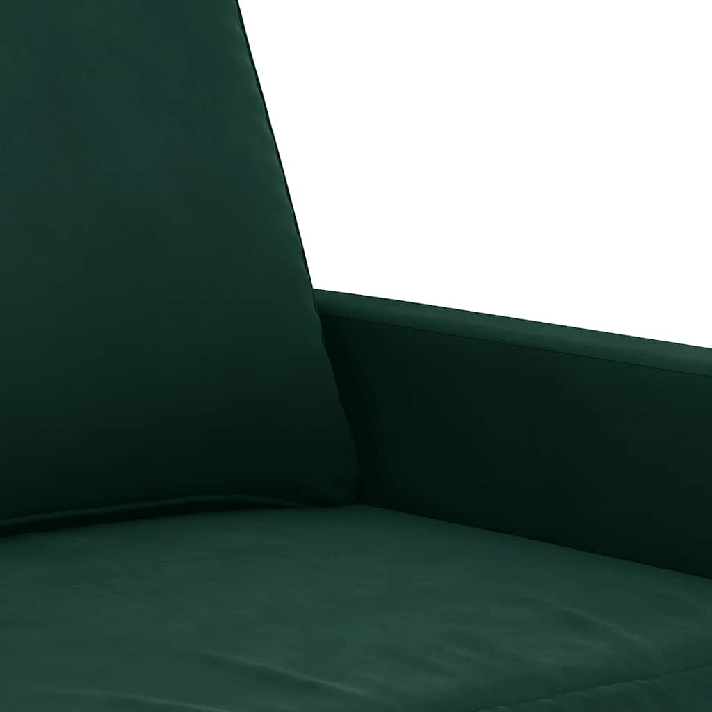 Dvosjed tamnozeleni 120 cm baršunasti Zelena